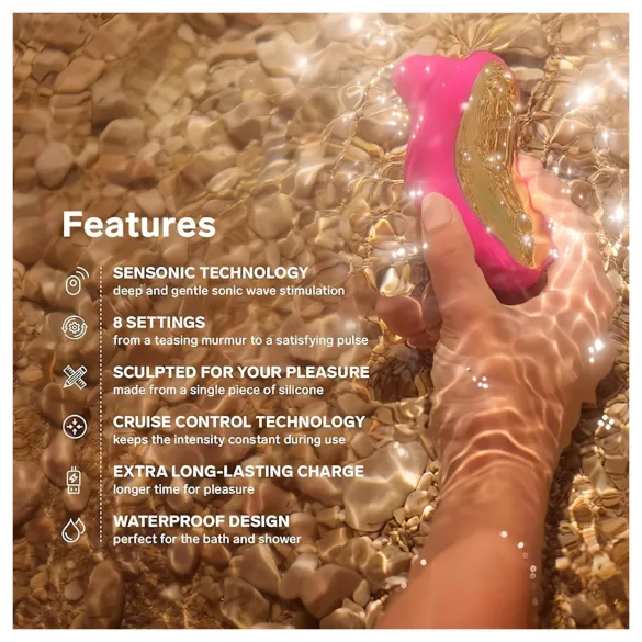 LELO Sona Cruise - Sonic Wave Clitoral Massager (Cherry)