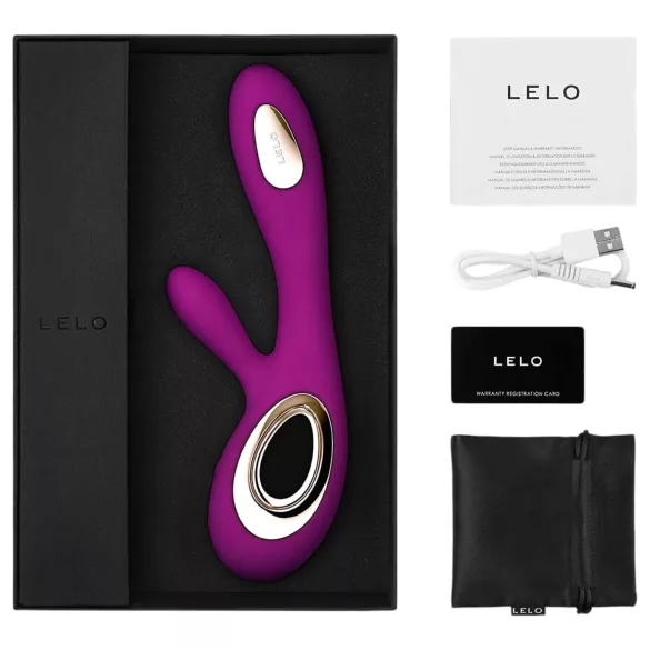 LELO Soraya Wave - Rechargeable, Vibrating Massager with Stimulating Arm (Purple)