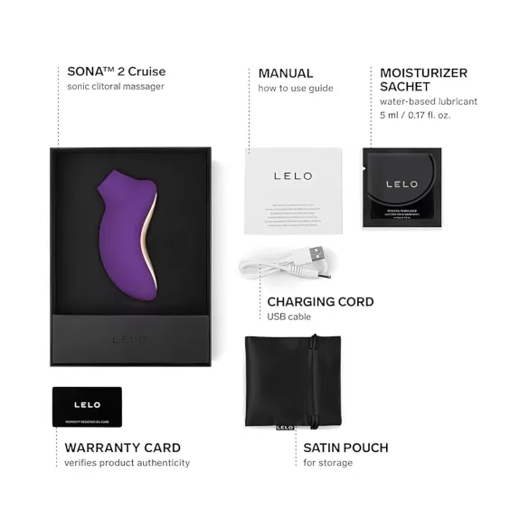 LELO Sona 2 Cruise - Sonic Wave Clitoral Stimulator (Purple)