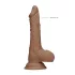 RealRock 7" Lifelike Dildo with Balls - Dark Natural