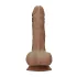 RealRock 7" Lifelike Dildo with Balls - Dark Natural