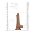 RealRock 7" Lifelike Dildo with Balls - Dark Natural