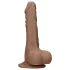 RealRock Dong 10" - Lifelike Dildo with Balls (10") - Dark Natural