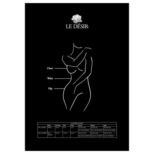 Le Désir Plus Size - open pantyhose - black (XXL-4XL)