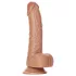 RealRock - Suction Cup Dildo with Balls - 15.5cm (Dark Natural)