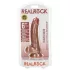 RealRock - Suction Cup Dildo with Balls - 15.5cm (Dark Natural)