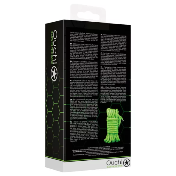Ouch! - glow-in-the-dark bondage rope (10 m, green)