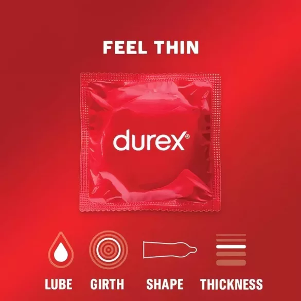 Durex Feel Thin - Natural Sensation Condoms (12 Pack)