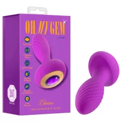 Oh My Gem – Vibrating Anal Plug with Gem (Purple)