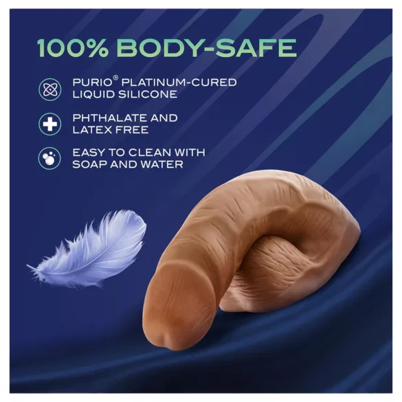 Blush UrSelf Affirm - lifelike dildo (brown) - 13 cm