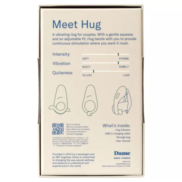 Dame Hug - Adjustable Vibrating Penis Ring (Green)