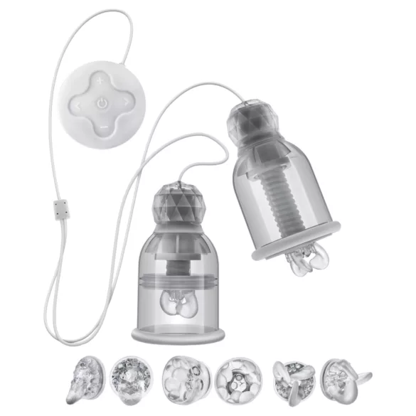 Blush Temptasia - rotating‑head nipple stimulator (transparent)