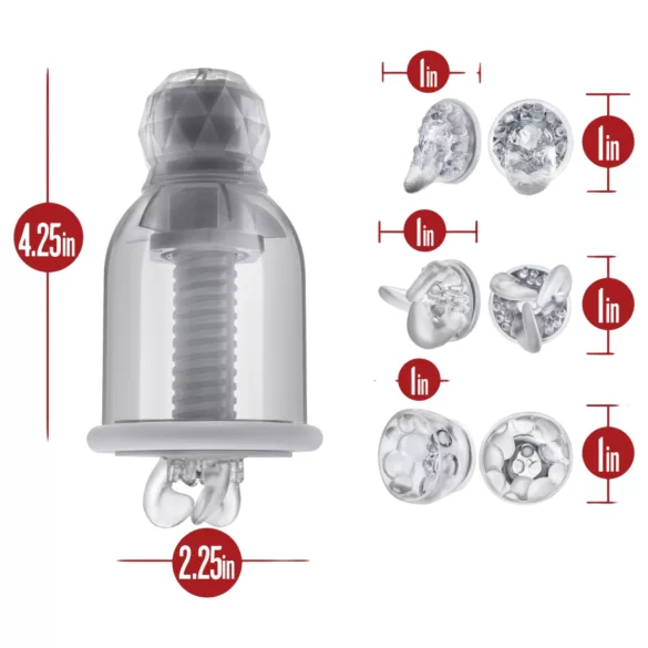 Blush Temptasia - rotating‑head nipple stimulator (transparent)