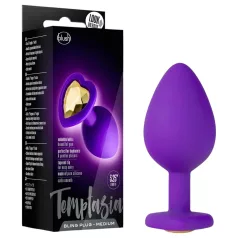 Temptasia M - Golden Heart Gem Anal Dildo (Purple) - Medium