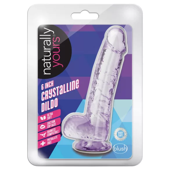 Blush Naturally Yours - crystal dildo (purple)