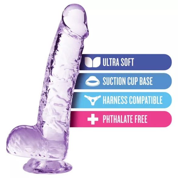 Blush Naturally Yours - crystal dildo (purple)
