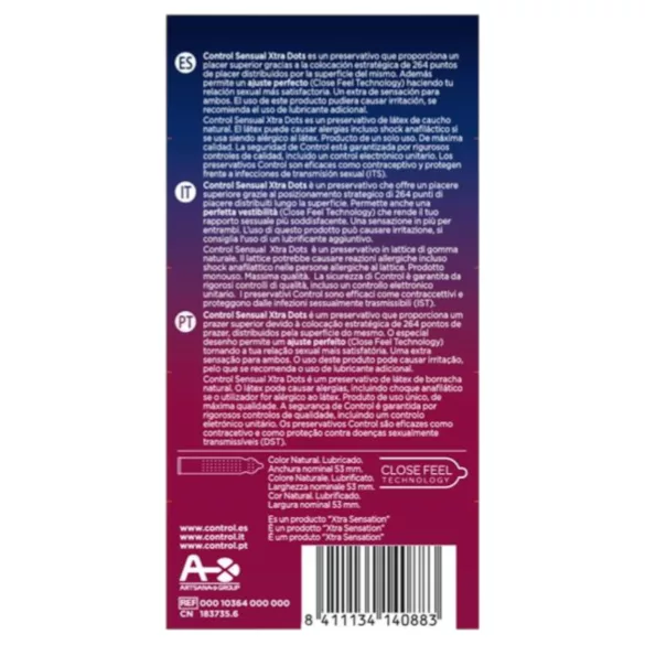 Control - Extra Dotted Condoms (12 Pack)