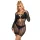 Subblime 952464 - bow detail fishnet mini dress (black) - S-L