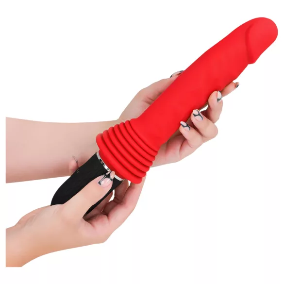 Intense Cynthia - Suction Base Thrusting Vibrator (Red)