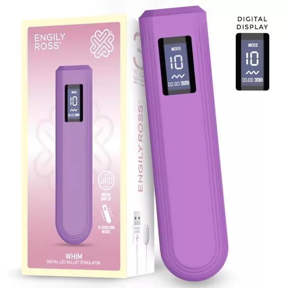 Engily Ross Whim - Rechargeable Digital Wand Vibrator (Purple)