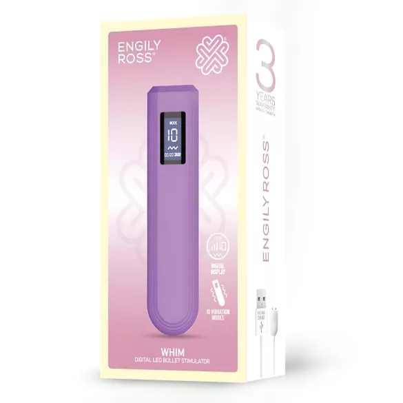Engily Ross Whim - Rechargeable Digital Wand Vibrator (Purple)