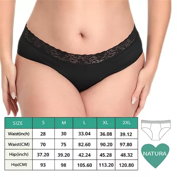 Adalet Natura Super - Period Panties (Black) - M