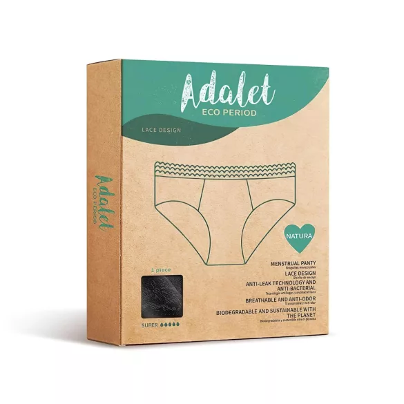 Adalet Natura Super - Period Panties (Black) - M