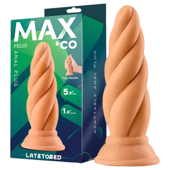 Max & Co Felix - screw-type anal plug - 15 cm (natural)