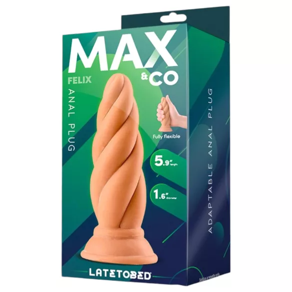 Max & Co Felix - screw-type anal plug - 15 cm (natural)