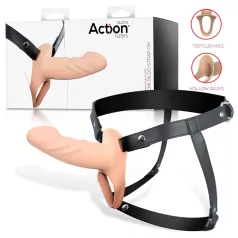 Action StrapOn S - Hollow Strap-On Dildo (Natural)