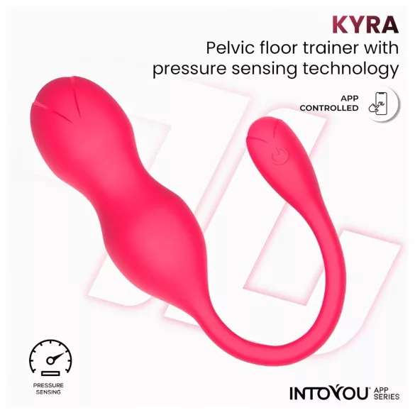 INTOYOU Kyra Pelvic - App-controlled vibrating Kegel ball (pink)
