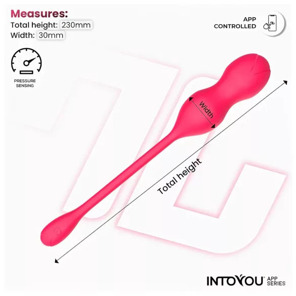INTOYOU Kyra Pelvic - App-controlled vibrating Kegel ball (pink)