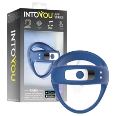   INTOYOU - App-controlled vibrating penis and testicle ring for men (blue)