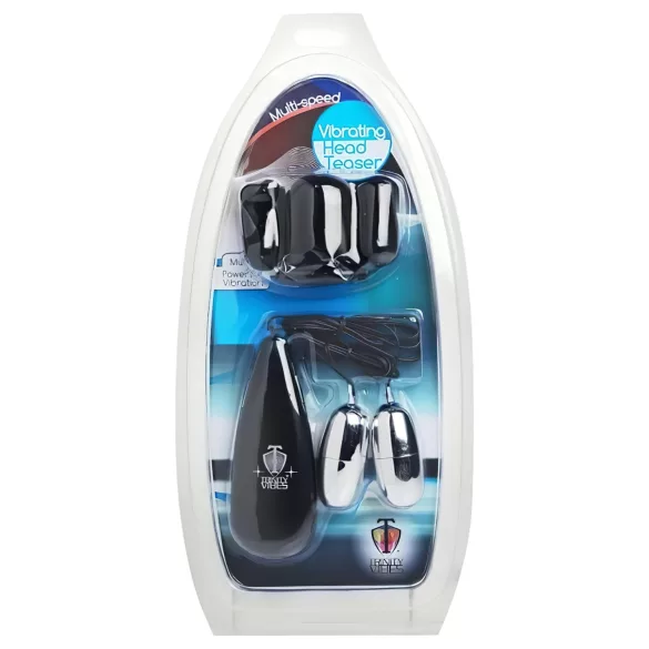 Trinity - Dual Egg Cap Vibrator (Black-Silver)