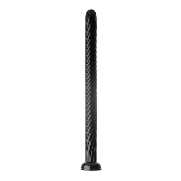 Suction Cup Spiral Anal Snake 18" - Black Anal Dildo