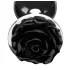 Booty Sparks Black Rose - aluminium anal plug (silver-black)