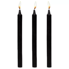   Dark Dippers Fetish - paraffin body candle set (black, 3 pcs)