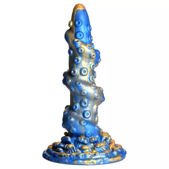 Kraken Spiral Tentacle Dildo - 21cm (Gold-Blue)