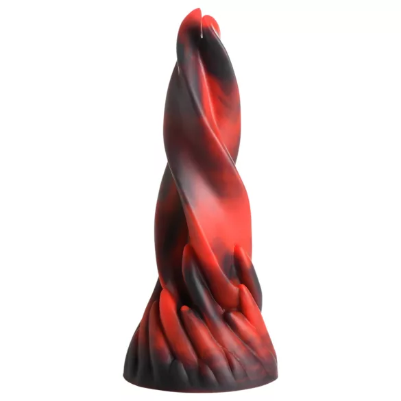 Creature Cocks Hell Kiss - twisted silicone dildo - 19 cm (red)