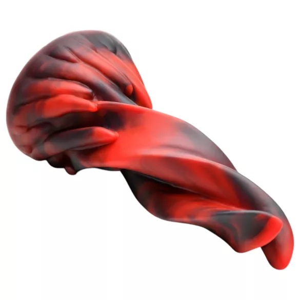 Creature Cocks Hell Kiss - twisted silicone dildo - 19 cm (red)