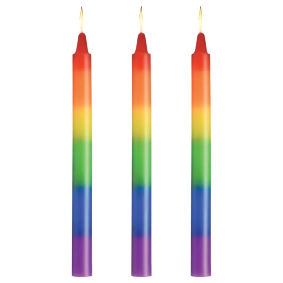 XR Brands - BDSM body candle - rainbow (3 pcs)