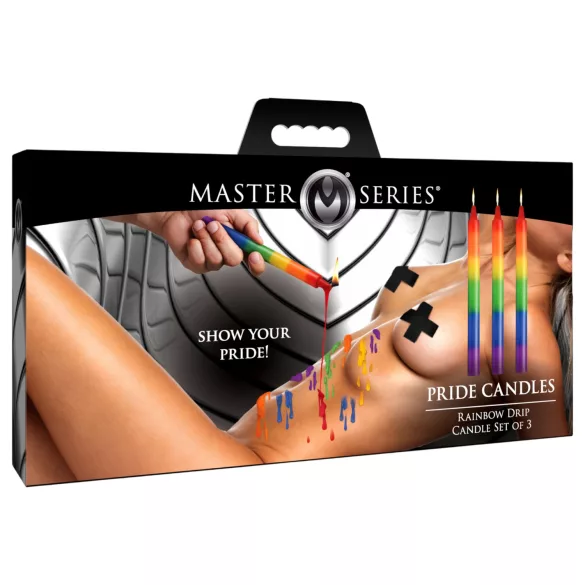 XR Brands - BDSM body candle - rainbow (3 pcs)
