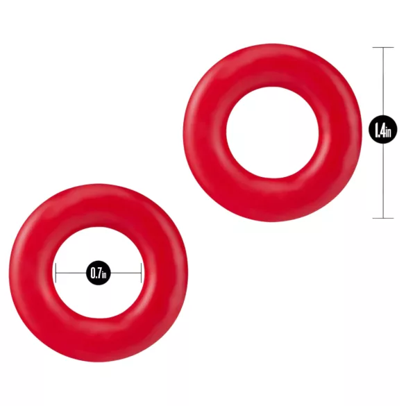Stay Hard - Red Penis Ring Set