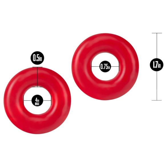 Stay Hard Donuts - Red Penis Ring Set