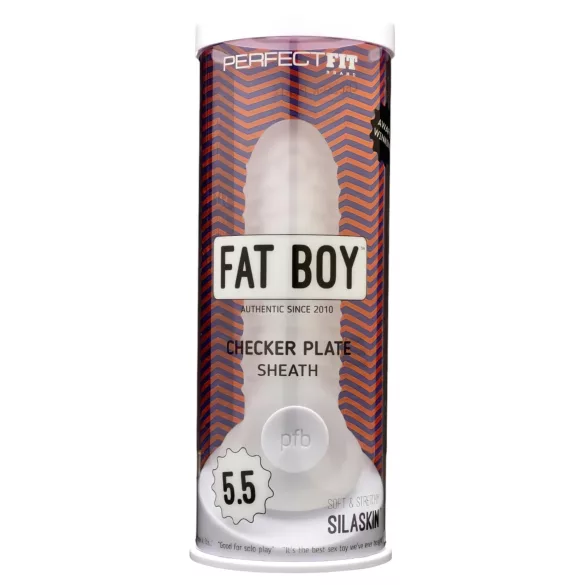 Perfect Fit - Fat Boy Checker Box - penis sleeve (15 cm, white)