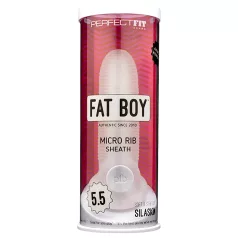  Perfect Fit - Fat Boy Micro Ribbed - penis sleeve (15 cm, white)