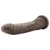 Dr. Skin 8.5 - lifelike dildo with suction cup (brown, 20.5 cm)