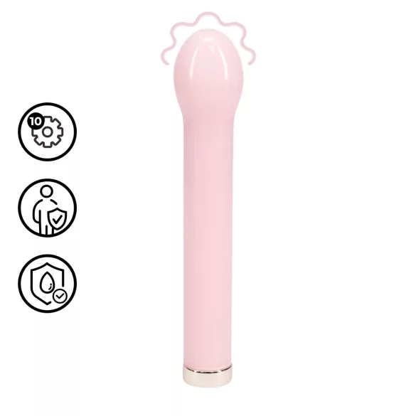 Loveline - glass vibrator with rounded head (pink)