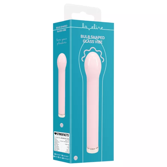 Loveline - glass vibrator with rounded head (pink)