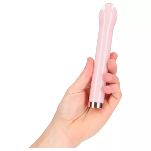 Loveline - glass vibrator with rounded head (pink)
